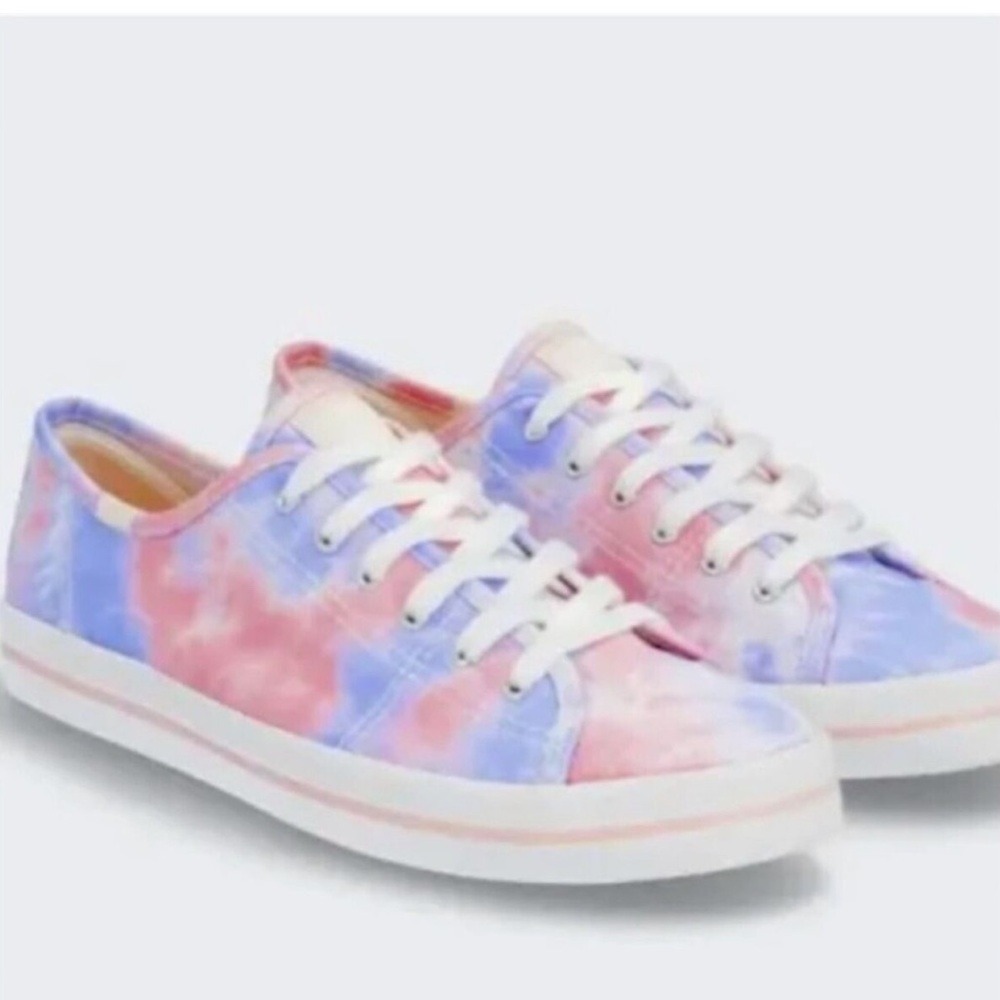 NEW KEDS Kickstart Tie Dye Pink Blue white lace up sneakers women size 8.5